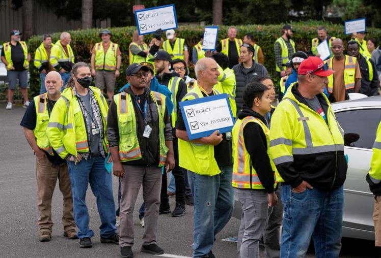 Boeing union members voted down a collective bargaining agreement in