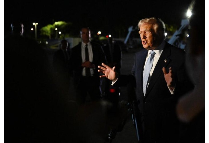 Trump said that the Republicans drafted a bill to sanction trading countries with Russia