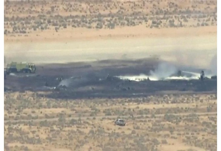 The US B-52 strategic bomber crashed in California. All eight people on board are presumed dead