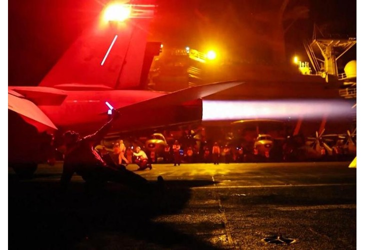 The US military has launched air strikes against Iran for the ninth consecutive night
